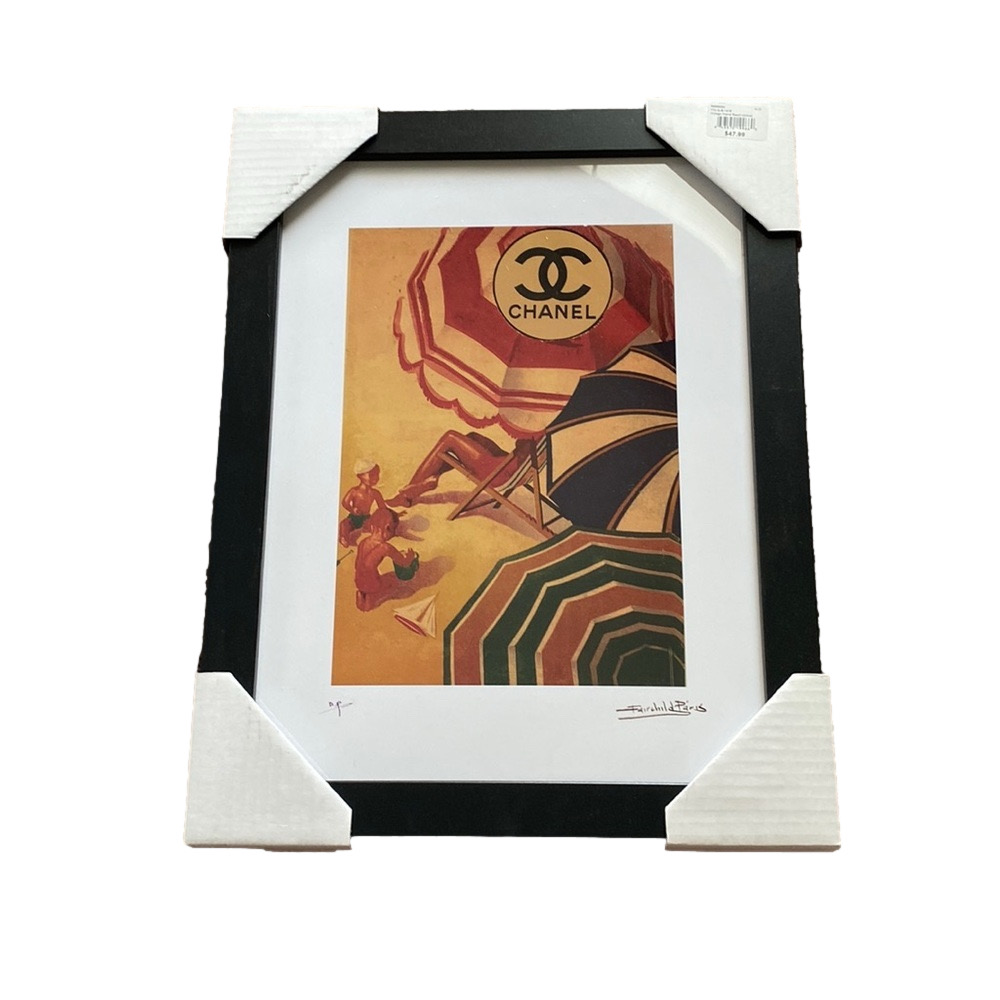 Fairchild Paris Vintage Chanel Beach Umbrella Framed Print